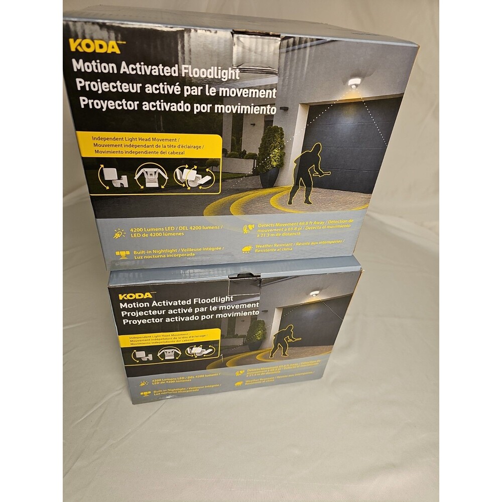 KODA Motion Activated LED Floodlight 4200 Lumens Weather Resistant New In Box